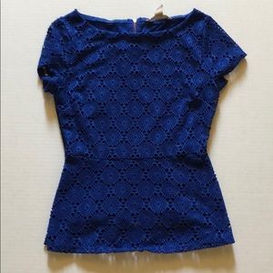Banana Republic Blue Lace Top